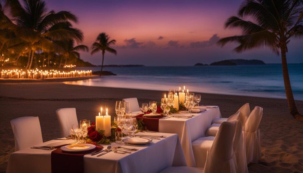 romantic dining experience in Aruba